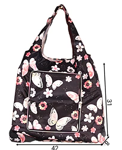 Image of Designer Pattern Reusable and Foldable Shopping Bag /Tote Hand bag /Travel Bag /Grocery Bag | Heavy Duty, Eco Friendly | Compact, Lightweight and Convenient