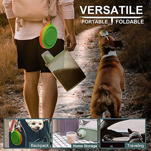 Citylife 2 Pcs 2.5 Lb Dog Food Containers Small Pet Cat Food Storage Container Pour Spout Measuring Cup Bird Dry Food Dispenser With Lid #TOP7