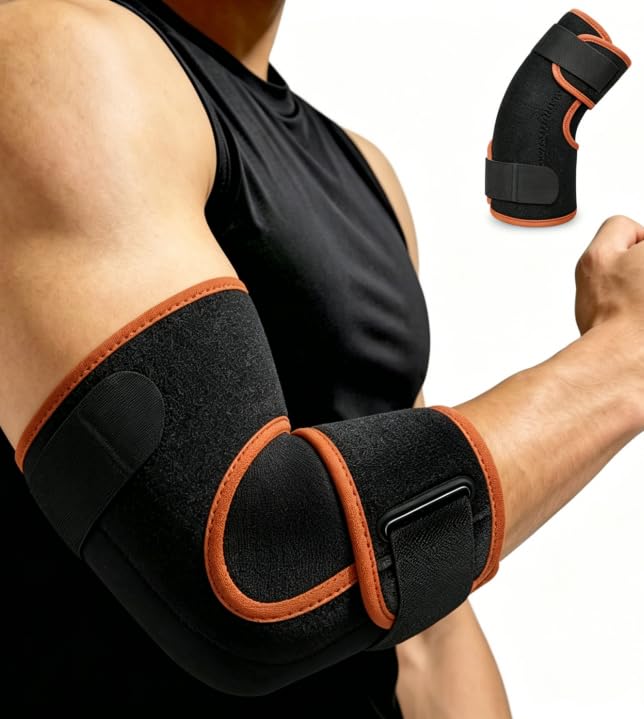 Oyakin Adjustable Elbow Brace for Tendonitis, Tennis & Golfer's Elbow – Fits Most Compression Sleeve for Pain Relief – Support for Sports, Work & Daily Activities (Men & Women)​