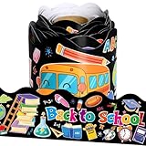 32.8 Feet Back to School Bulletin Board Borders, First Day of School Scalloped Border Welcome Back Trim Border Roll for Office Classroom Bulletin Boards Chalkboard Wall Decor