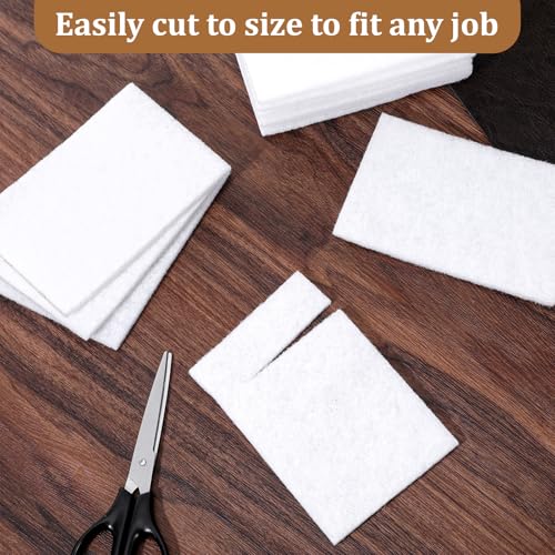 Image of 40 PCS White Non Woven Pads, Light Duty Scouring Pad, Abrasive Surface Scrubber, Non Scratch Scrubbing Pad, Multi Scouring Sponge for Home Workshop Cleaning Polishing(4 x 6 Inch)