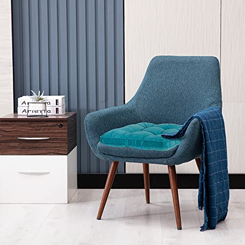 Furlide Chair Pads With Ties Indoor Outdoor Cushions 18 X 18 Inch For Dining Chairs Set Of 2, Square Blue #TOP5