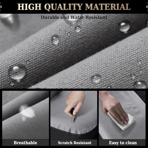 Image of Coverado Car Seat Covers Front, Canvas Universal Seat Covers for Cars, 2-Pack Car Seat Cushions, Auto Seats Protectors for Kids & Dogs, Driver Seat Covers Fit for Most Vehicles Trucks SUVs /Gray