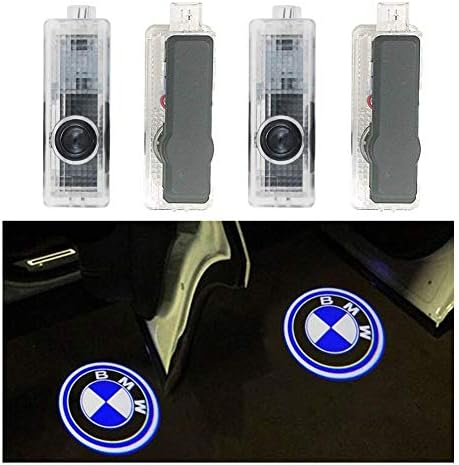 Aukur 4 Pack Wireless LED Projector Car Door LED Light Logo HD Projector Welcome Shadow Entry Projector Door Light For BMW E90 E91 E92 E93 E70 E71 E60 E61 E63 F10 F11
