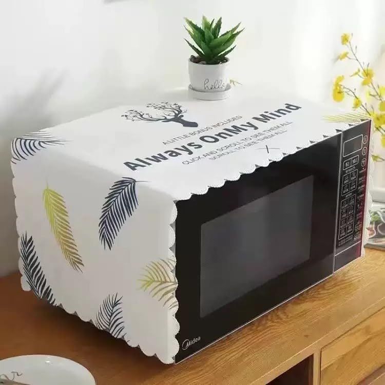 Image of Dust Proof Microwave Oven Cover for Kitchen Decor Durable Modern Design Kitchen Accessories (5)