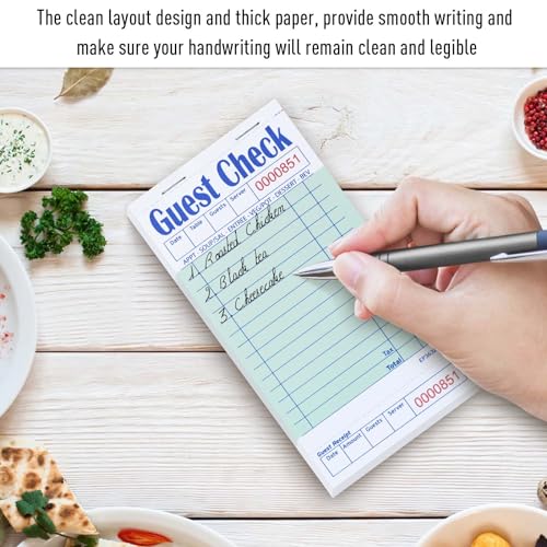 Bloc-notes serveur 8,9x17,1 cm pour fluidifier le service de vos 20 carnets de commandes