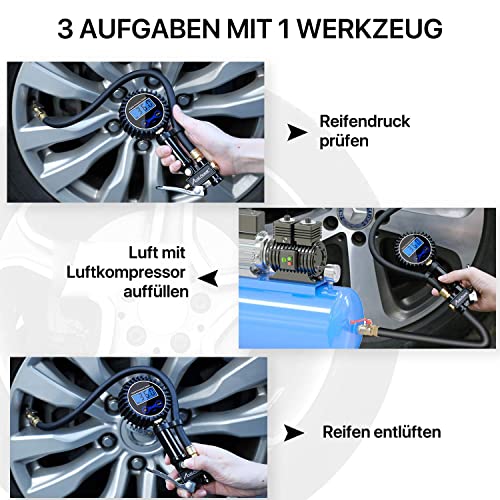 Digitaler Reifenfüller Colisal für präzise Druckmessungen