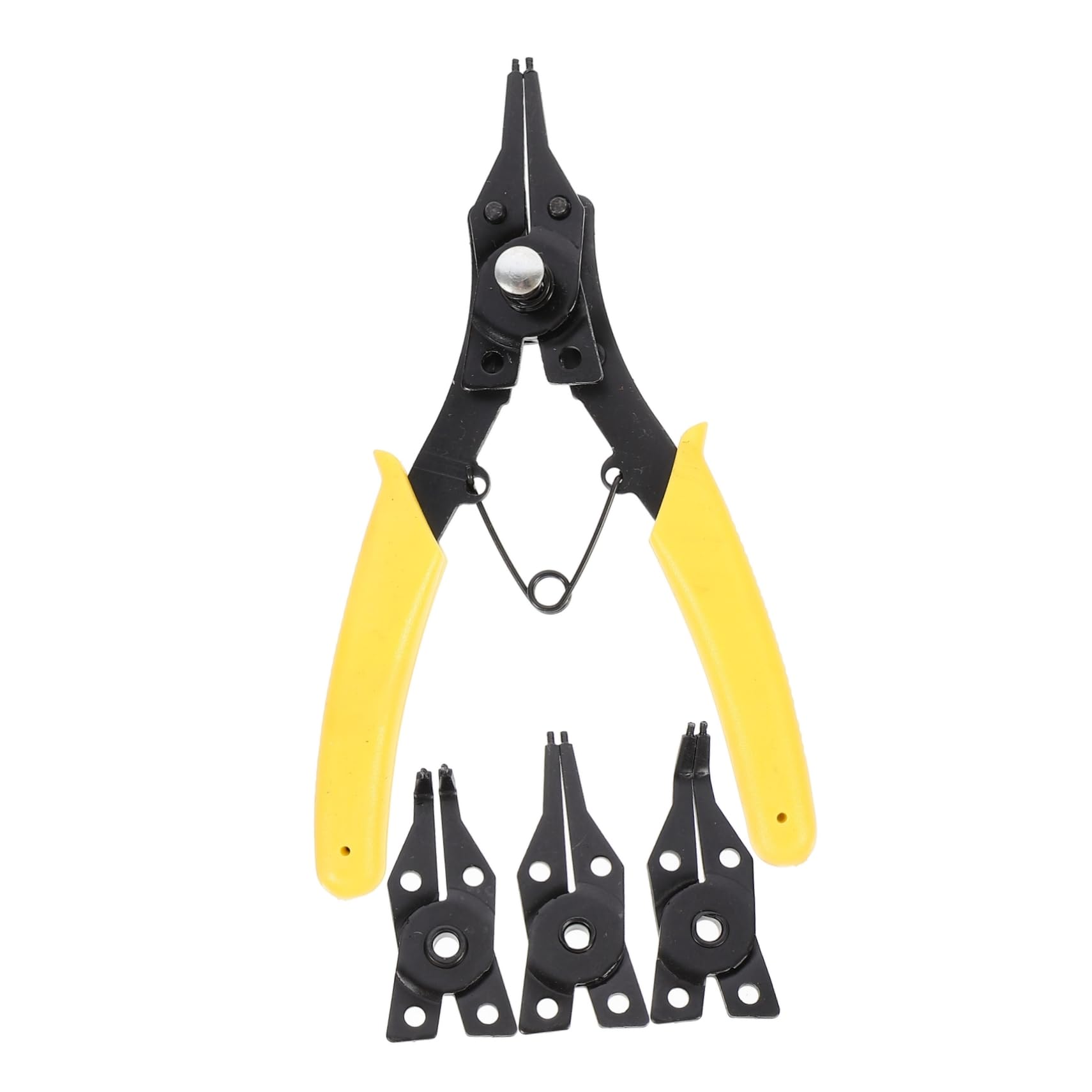 WOONEKY Retaining Ring Pliers 4 in 1 Interchangeable Tool Ring Remover Plier for Tight Spaces