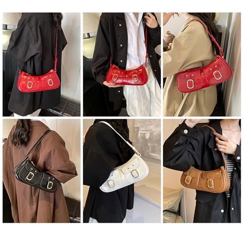 Tote Bag for Women, Retro Shoulder Bag Fashionable Crossbody Bags PU Leather Armpit Purse Casual Underarm Bags2