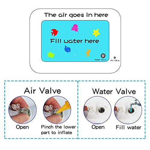 Image of Khasala Brothers Water Play Mat Toys for Baby, Non-Toxic Perfect Fun time Play Inflatable Water mat for Baby (Multicolor)