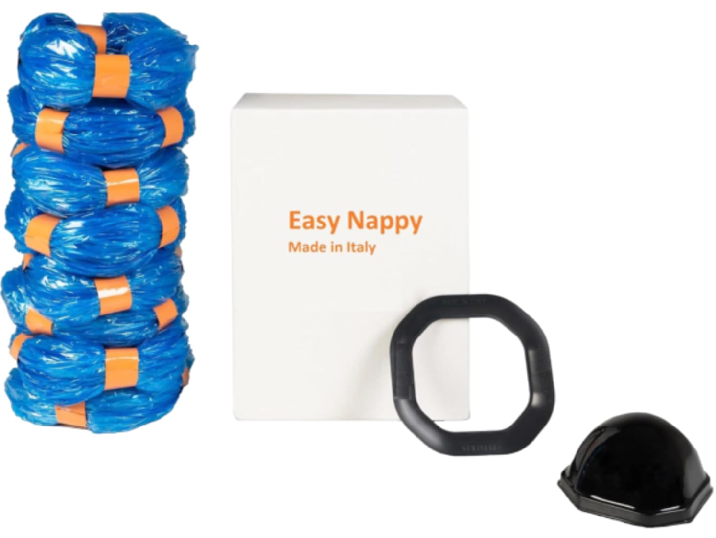 Easy Nappy Nappy Refills Compatible with Dress Up - Angelcare with Ferrule for Reuse of Container Basket and Ball for Easy Charging