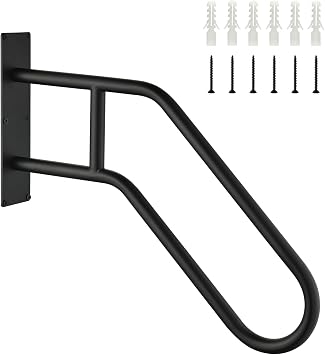 Handrails for Outdoor Steps,Stair Railing Indoor1-3 Step,Porch Railing & Deck Hand Rail Wall MountStair Hand Grab Bars,U-Shaped Safety Handrails