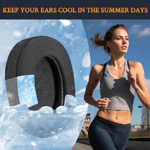 Image of SOULWIT Cooling-Gel Earpads for Razer Barracuda Pro (Do Not Fit Barracuda /Barracuda X) Headphones, Ear Pads Cushions with Noise Isolation Foam, Ice Silk Fabric - Black