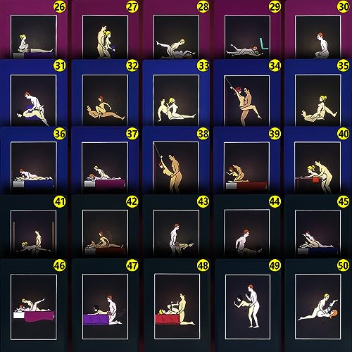MEBAULT Sex Position Cards Sex Toy 50 Positions of Bondage Game dventurous Playing Cards Erotic Bedroom Game for Couple Lover - Thumbnail 4