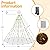 Ollny Christmas Lights Tree 340LED with Topper Star, IP67 Waterproof Remote Control Waterfall Lights with Pole, 8 Modes 3 Timers Dimmable Christmas Decorations Outdoor Yard Garden Lawn Multicolored