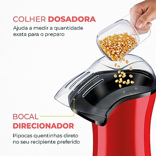 Pipoqueira Popflix, Mondial, Vermelho, 1200W, 110V - PP-03 glide