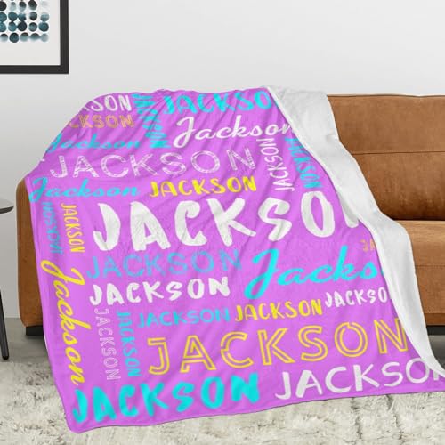 Personalized Name Blanket Customized Baby Blankets for Girls Boys Adults Monogrammed Blankets and Throws Christmas Birthday Mothers Fathers Valentines Day Gift