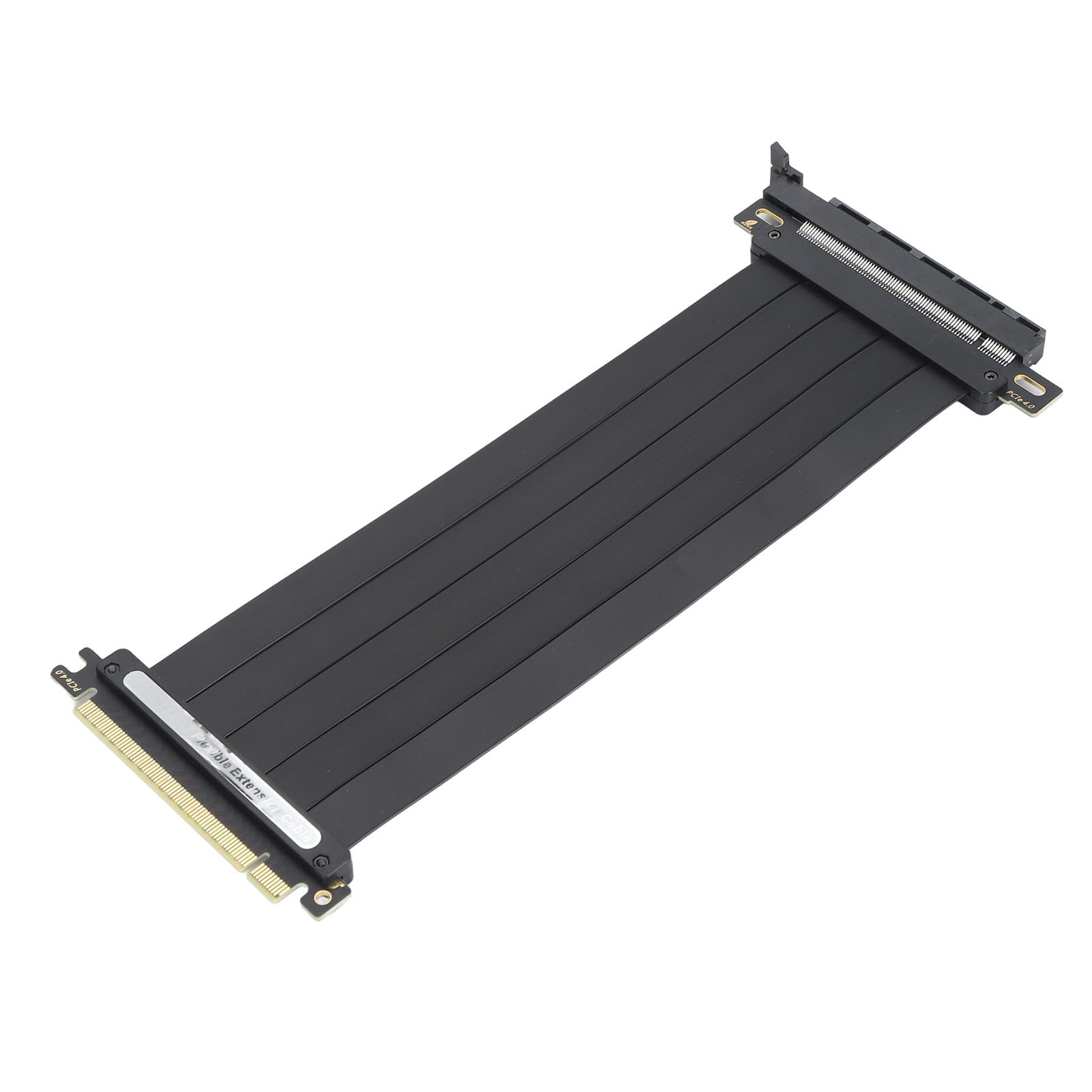 Pongnas Cavo Prolunga PCIe 4.0 X16, Cavo Riser GPU 180 Gradi 64GBS Cavo Placcato Argento EMI Schermato Plug and Play Design Segmentato per Chipset Z690 (300 mm)