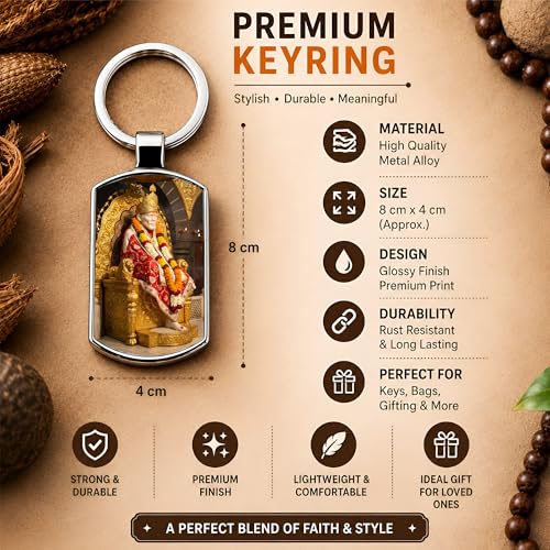 Image of Premium Printed Metal Keychain for Men & Women | High-Definition Artwork Print | Durable Key Ring for Car, Bike, Home & Office Keys | Stylish Decorative Key Holder Gift