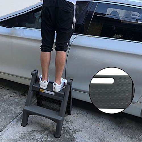 Taburete plegable de 2 escalones ligero para interiores y tareas del hogar 3