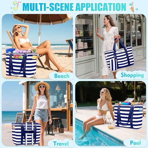 TEUEN Extra Large Beach Bags for Women Waterproof Sandproof Beach Tote Bag by TEUEN - Used condition - Image 7