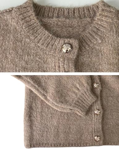 SeekMe Womens Cardigan Sweaters Casual Lightweight Long Sleeve Button Up Knit Oversized 2025 Fall Outwear4