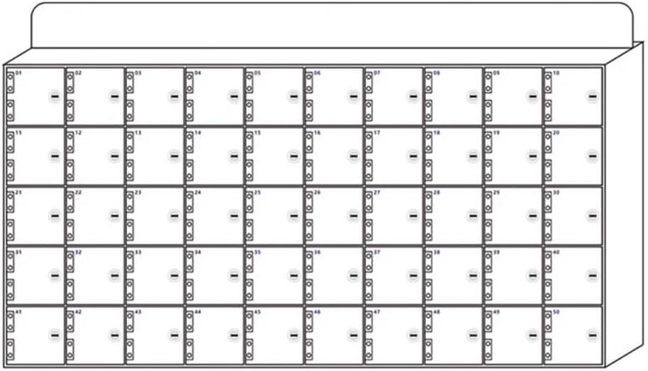 Acrylic Mobile Phone Storage Locker Box - Secure Cell Phone Organizer with Lock & Door, Multiple Slots for Safe Storage with Keys, Ideal for Home & Office Use