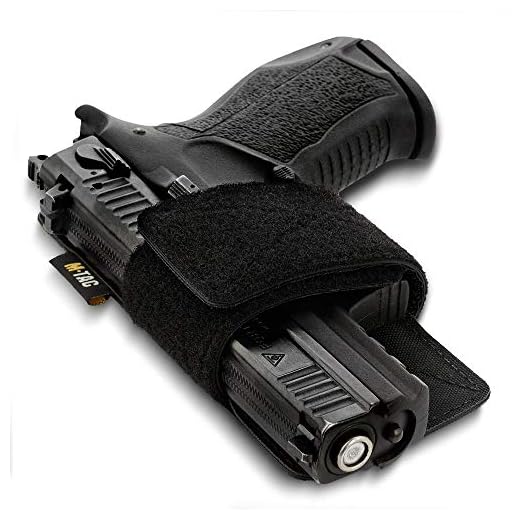 M-Tac Gun Holster for Concealed Carry - CCW Concealed Carry Holster for Men and Women - Cordura Pistol Holster for Fanny, Backpack, Vest (Black)