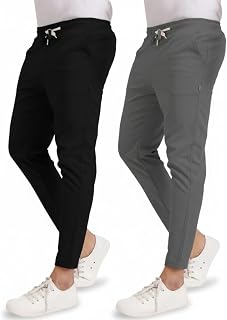 Pack of 2 Men's Dry Fit Track Pants | Stylish Slim Fit Joggers with Pockets & Drawstring | Comfortable Athletic Lower for ... Price In India