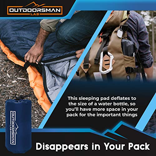 Sleeping Pad for Camping - Patented Camp Mat, Ultralight - Best Compact Inflatable Air Mattress for Adults & Kids - Lightweight Hiking, Backpacking, Outdoor & Travel Gear