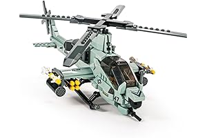 Military Series AH-1Z Helicopter Little Birds Air Force Building Block Set (597 Pieces)