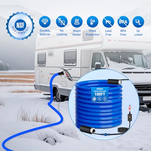 Image of Nilight 100FT Heated Water Hose RV 5 /8 inchInside Diameter -45F Freeze