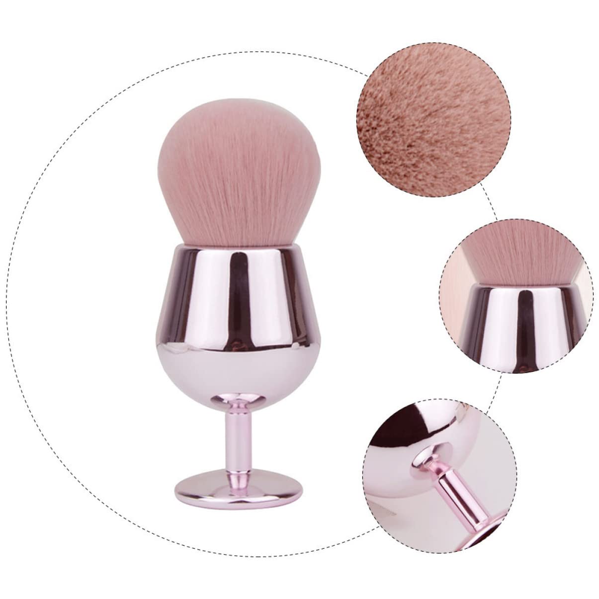 FRCOLOR 3st Rouge-pinsel Make-up-pinsel Lockerer Puderpinsel Kosmetik-make-up-pinsel Reise-gesichtsrougepinsel Kosmetikpinsel Injektionsgriff Flauschige Foundation-pinsel Damen