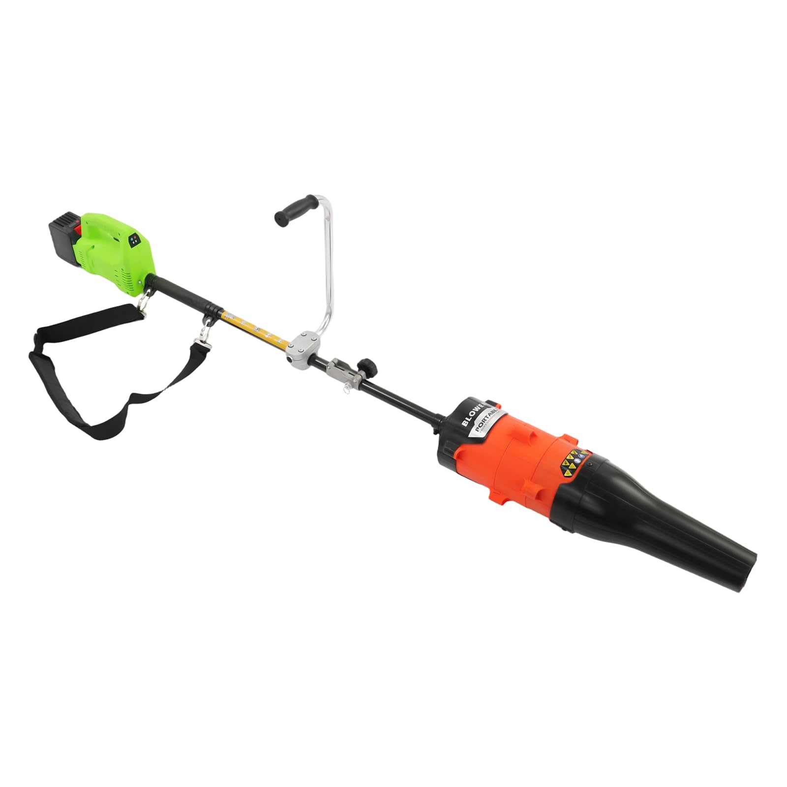 Spazzolino elettrico 2 in 1 con soffiatore, spazzole, batteria al litio e tracolla, spazzaneve portatile per cortile/viali/giardino/rimozione della neve