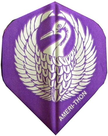 25 Sets #3437 AmeriThon Purple/Silver Oriental Bird Dart Flights