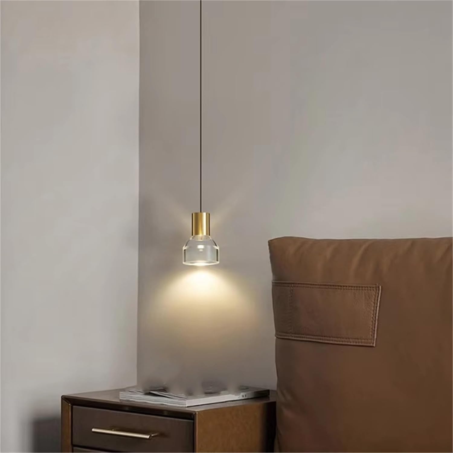 Modern Transparent Gray Acrylic nt Light - Adjustable Black Copper Chlier for Dining Room and Bedroom, Natural Lighting Fixture, Slish Home Decor