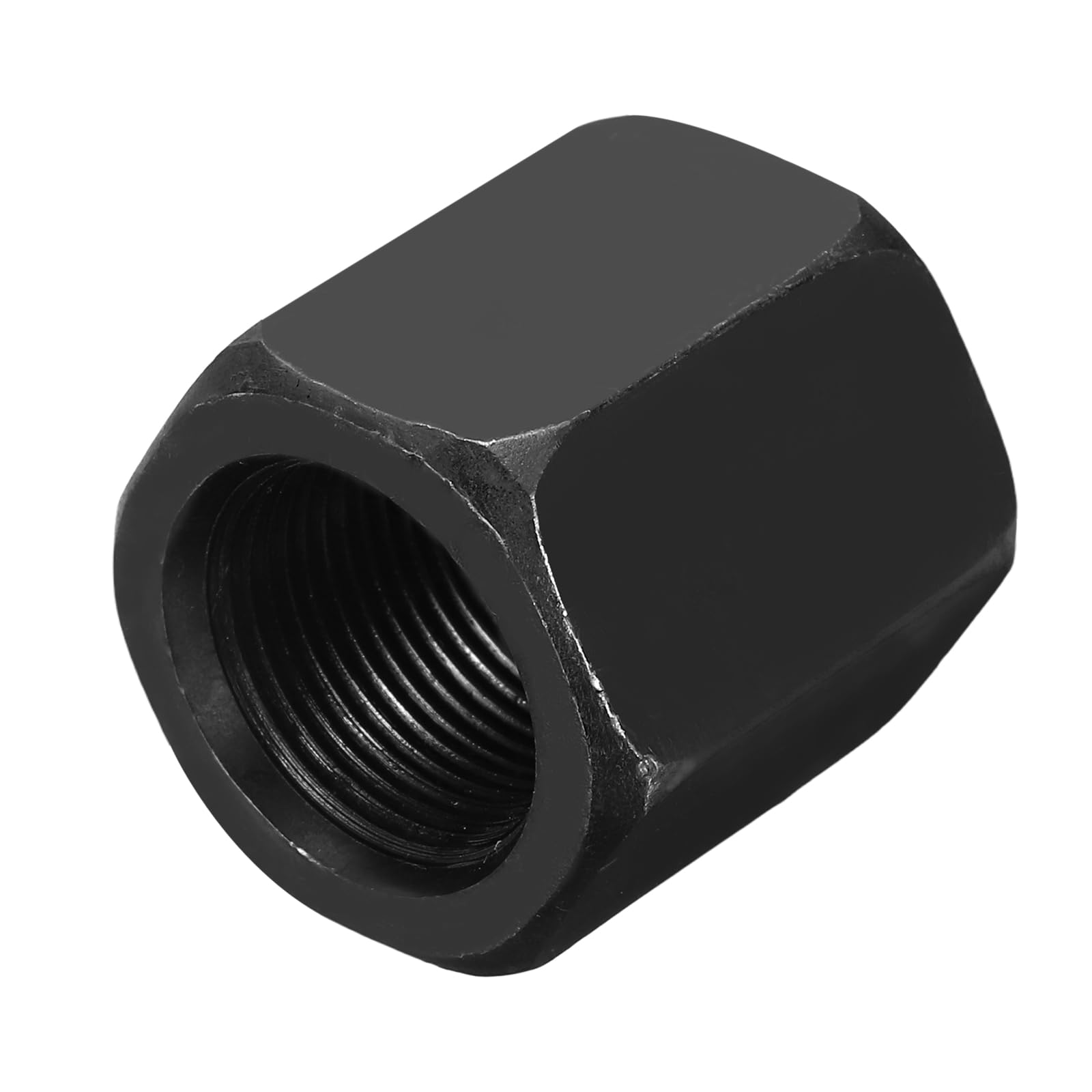 sourcing map M22x1.5mm Pitch Hex Coupling Nuts, 35mm / 1.4" Length Grade 10.9 Carbon Steel Fully Threaded Rod Coupling Nut Stud Fine Thread Pipe Connector Fasteners, Black