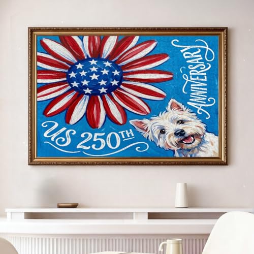 Rompecabezas de perro Westie de madera, puzzle de 1000 piezas de la independencia para adultos 4