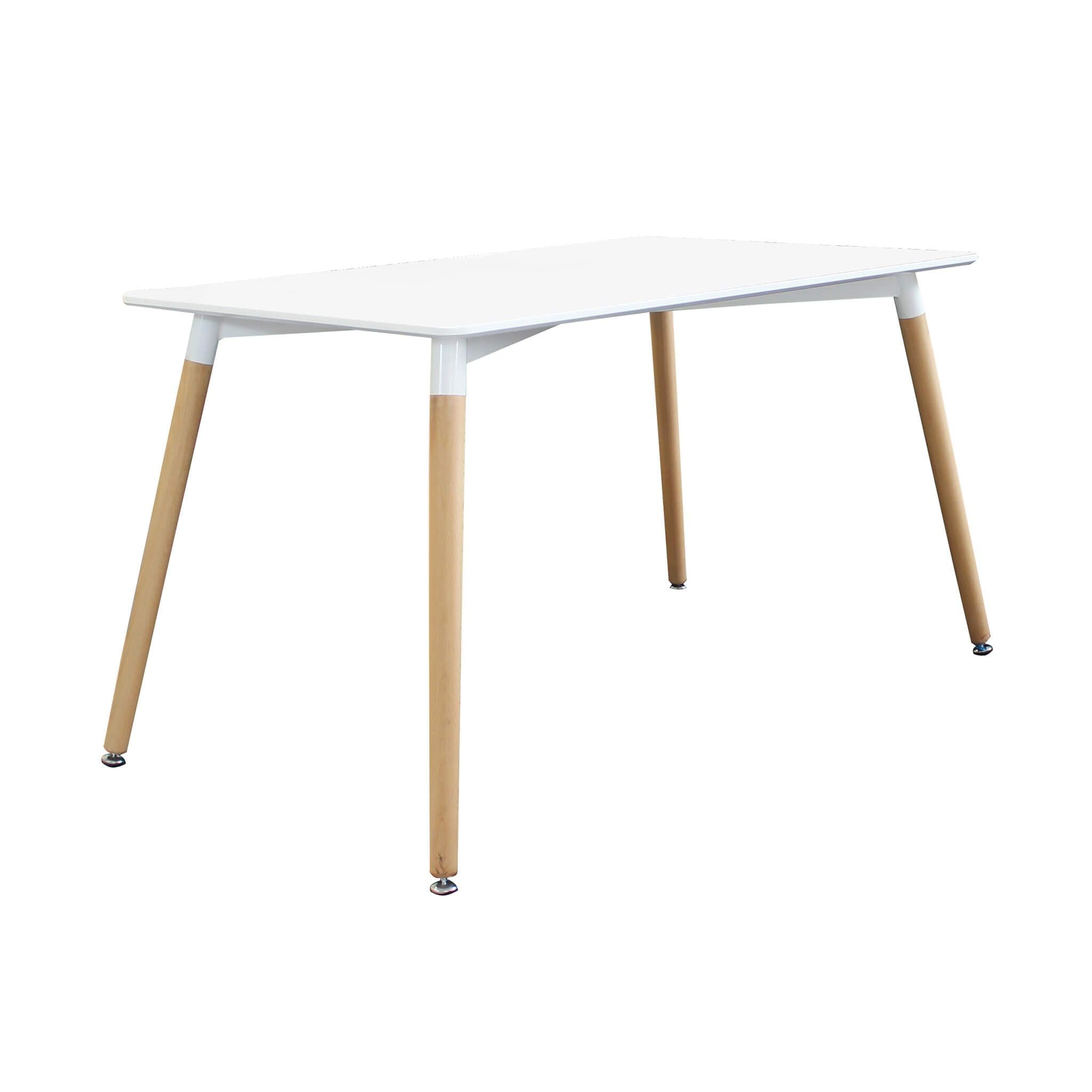 milani home s.r.l.s. Tavolo da interno di design scandinavo in plastica e legno 140x80