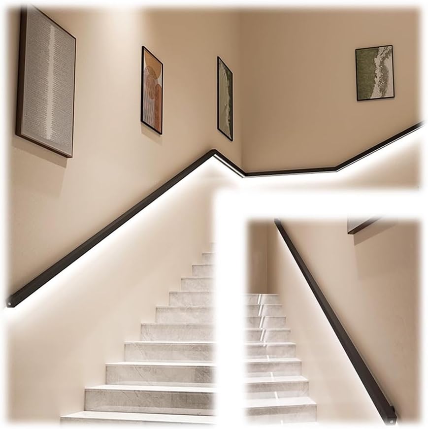 Motion Sensor LED Staircase Handrail Lights Indoor Safety Lighting for Stairs Villa Corridors & Support Bars Automatic Activation Enhanced Visibility Easy Installation