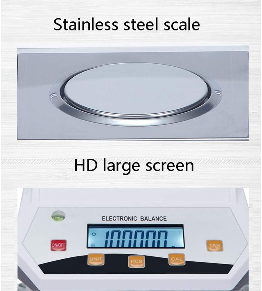 Balances à bijoux Poids numérique Grammes Balance analytique de laboratoire 1 mg Balance de haute précision Pesage scientifique électronique précis avec pare-brise(500g/0.001g)