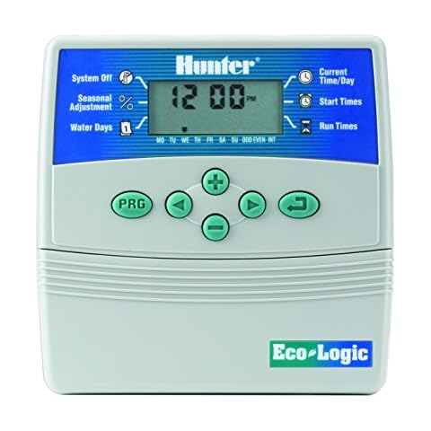 Hunter ELC-401i Programador de riego para interiores con dos programas independientes y ajuste estacional Cover
