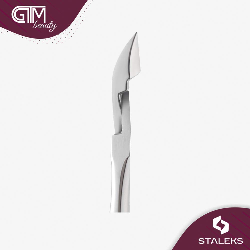 K/00 Professional Cuticle Nippers Staleks Length 11 cm and Leather Case, Pink, NE-11-11 - Image 3