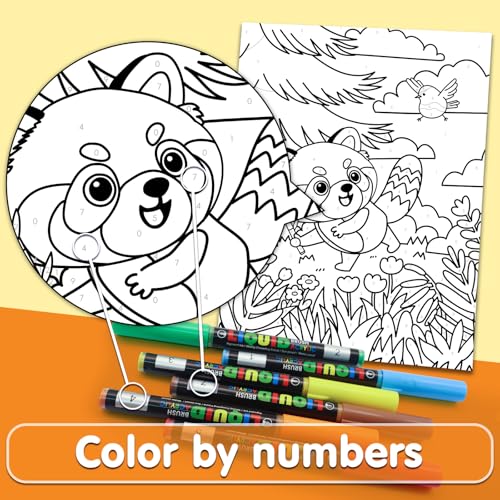 Image of SNEILJOY Paint by Numbers Kit for Kids Ages 4-12, 3 Pack Canvas Set