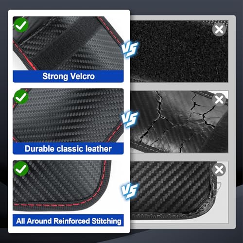 Image of 1 Pack Carbon Fiber Faraday Bag for Car Keys, RFID Signal Blocking Faraday Pouch, Mini Faraday Cage Anti-Theft Car Key Pouch Prevents Relay Attacks