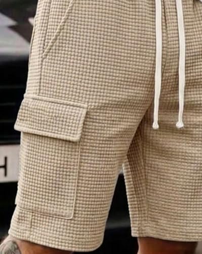 Image of AUSK Classic Relaxed Fit Cargo Stretch Shorts for Mens| Half Pant Cargo Shorts with Pockets | Casual Shorts for Mens