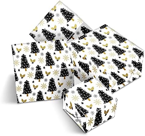 4 x Large Sheets Wrapping Paper - Christmas Tropical Holiday Santa Flamingo Palm Tree Theme Thick Gift Wrap Girls Kids Funny Joke Secret Santa Dad #170123