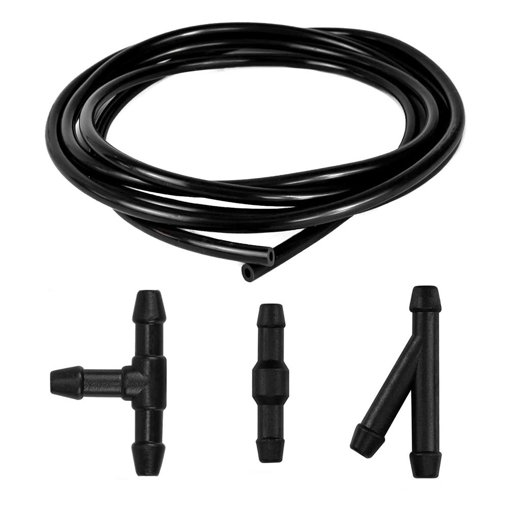 YIXISI 4m Car Windshield Washer Hose Kit, with 12 Hose Connectors, Universal Windscreen Hose