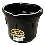 Little Giant Flat Rubber Bucket Rubber Flat Back Bucket (8 Quart) (Item No. DF8FB)