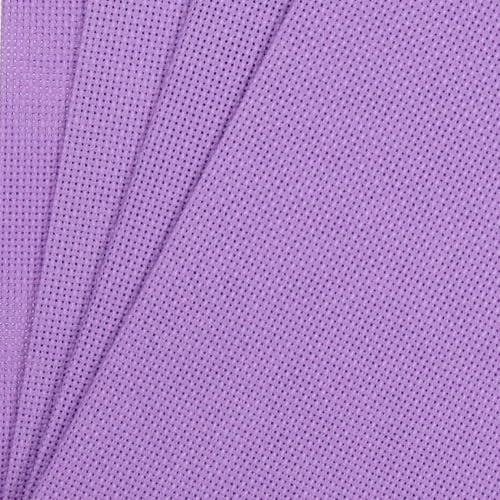 Image of KCS 4 /6 pc of 12 inch x 18 inch(30cmx45cm) 18CT Counted Cotton Aida Cloth Cross Stitch Fabric (4 pc, Lavender)